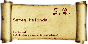 Sereg Melinda névjegykártya